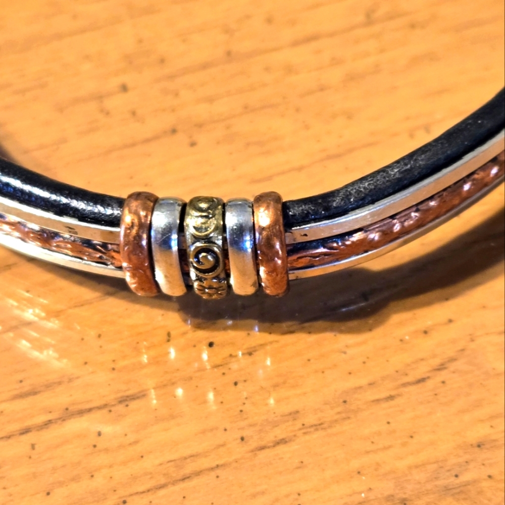 Mens mixed metal bracelet